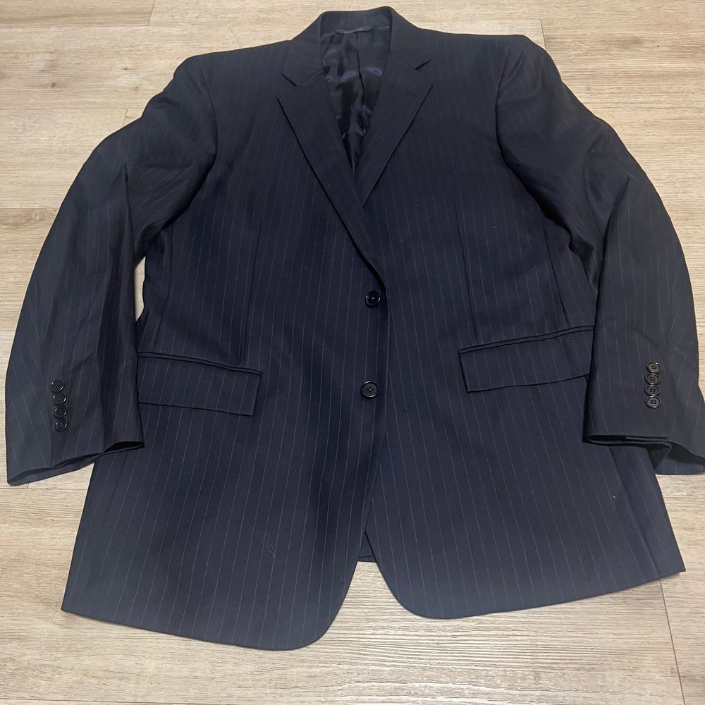 Brooks Brothers Classic Navy Pinstripe Sports Suit Jacket Blazer‎ Sz 44L